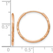 14k Rose Gold 1.25mm Diamond-cut Endless Hoop Earring - Birthstone Company