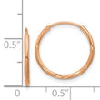 14k Rose Gold 1.25mm Diamond-cut Endless Hoop Earring