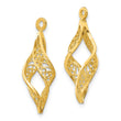 14k Polished Filigree Swirl Earring Jackets - Birthstone Company