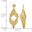 14k Polished Filigree Swirl Earring Jackets - Birthstone Company