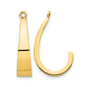 14k Polished J-Hoop Earring Jackets - Birthstone Company