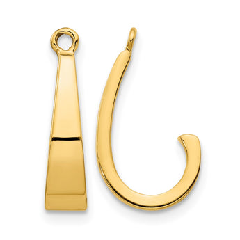 14k Polished J-Hoop Earring Jackets - Birthstone Company