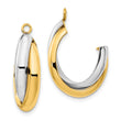 14k Two-tone Polished Double J-Hoop Earring Jackets