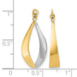14k Polished & Rhodium Reversible Dangle Earring Jackets - Birthstone Company