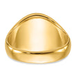Men's Oval Onyx Masonic Ring in 14K Yellow Gold, 4.2mm, Size 10