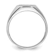 14k White Gold 10.0x9.0mm Open Back AA Diamond Signet Ring, Size 10 - Birthstone Company