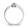 14k White Gold Polished AA Diamond Ring, Size 6 - Birthstone Company