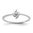 14k White Gold Polished AA Diamond Ring, Size 6 - Birthstone Company