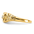 14k AA Diamond heart ring, Size 6 - Birthstone Company