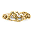 14k AA Diamond heart ring, Size 6 - Birthstone Company