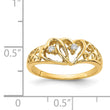 14k AA Diamond heart ring, Size 6 - Birthstone Company