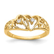 14k AA Diamond heart ring, Size 6 - Birthstone Company