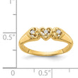 14k AA Diamond heart ring, Size 6 - Birthstone Company