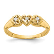 14k AA Diamond heart ring, Size 6 - Birthstone Company