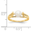 14k 6mm FW Cultured Pearl ring, Size 6 - Birthstone Company