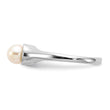 14k White Gold 5mm FW Cultured Pearl Ring, Size 6 - Birthstone Company