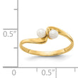 14k 3mm FW Cultured Pearl ring, Size 6 - Birthstone Company