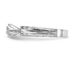 14k White Gold AA Quality 1/20 carat Diamond Trio Complete Engagement Ring, Size 6 - Birthstone Company