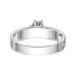 14k White Gold AA Quality 1/20 carat Diamond Trio Complete Engagement Ring, Size 6 - Birthstone Company