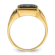 Men's Enamel and Onyx Masonic Ring in 14K Yellow Gold, 3.5mm, Size 10