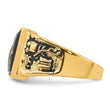 Men's Enamel and Onyx Masonic Ring in 14K Yellow Gold, 3.5mm, Size 10