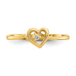 14k AA Diamond heart ring, Size 6 - Birthstone Company