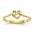 14k AA Diamond heart ring, Size 6 - Birthstone Company