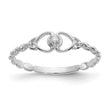 14k White Gold AA Diamond heart ring - Birthstone Company