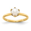 14k 5.5mm Fresh Water Cultured Pearl ring - Birthstone Company