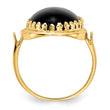 Oval Onyx Ring in 14K Yellow Gold, Size 6