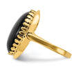 Oval Onyx Ring in 14K Yellow Gold, Size 6