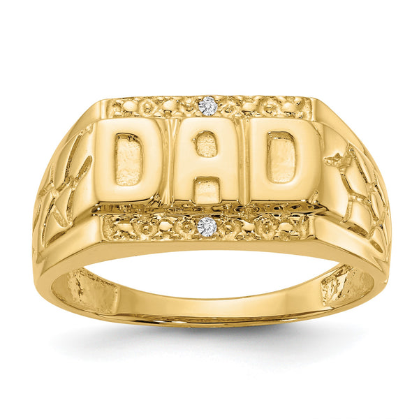 14k A Diamond men's ring, Size 9 - Birthstone Company