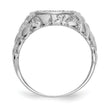 14k White Gold A Diamond Ring, Size 10 - Birthstone Company