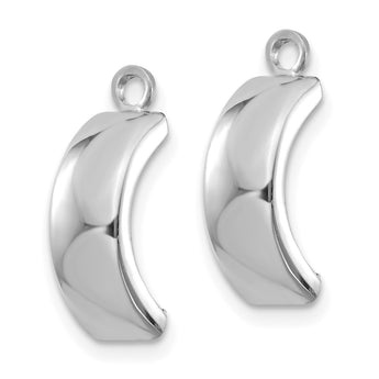 14k White Gold Polished Earring Jackets - Birthstone Company