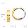 14k Two-tone Hinged Hoop Earrings