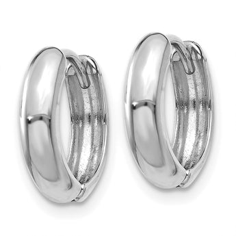 14k Rose Gold Polished Hinged Hoop Earrings - Birthstone Company