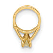 14K 3D Ring with Yellow CZ Charm