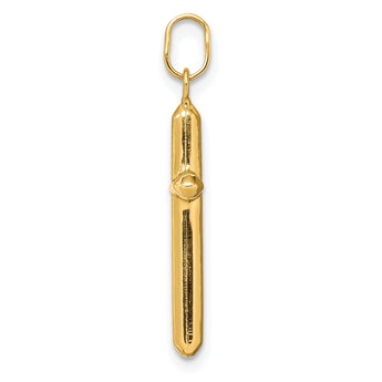 14k Polished Hollow Latin Cross Charm