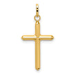 14k Polished Hollow Latin Cross Charm
