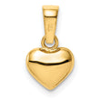 14k Satin and Polished 3D Puffed Heart Pendant