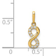 14K CZ Infinity Symbol Pendant