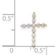 14K CZ Cross Pendant Chain Slide