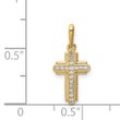 14K Cross CZ Pendant