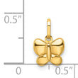 14k Polished Butterfly Charm