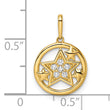 14k CZ Stars Circular Pendant