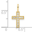 14k CZ Cross Pendant