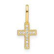 14k CZ Cross Pendant