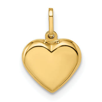 14k Polished Puffed Heart Pendant