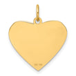 14k Polished Class of 2023 Heart Charm