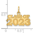 14k Polished CLASS OF 2023 Charm